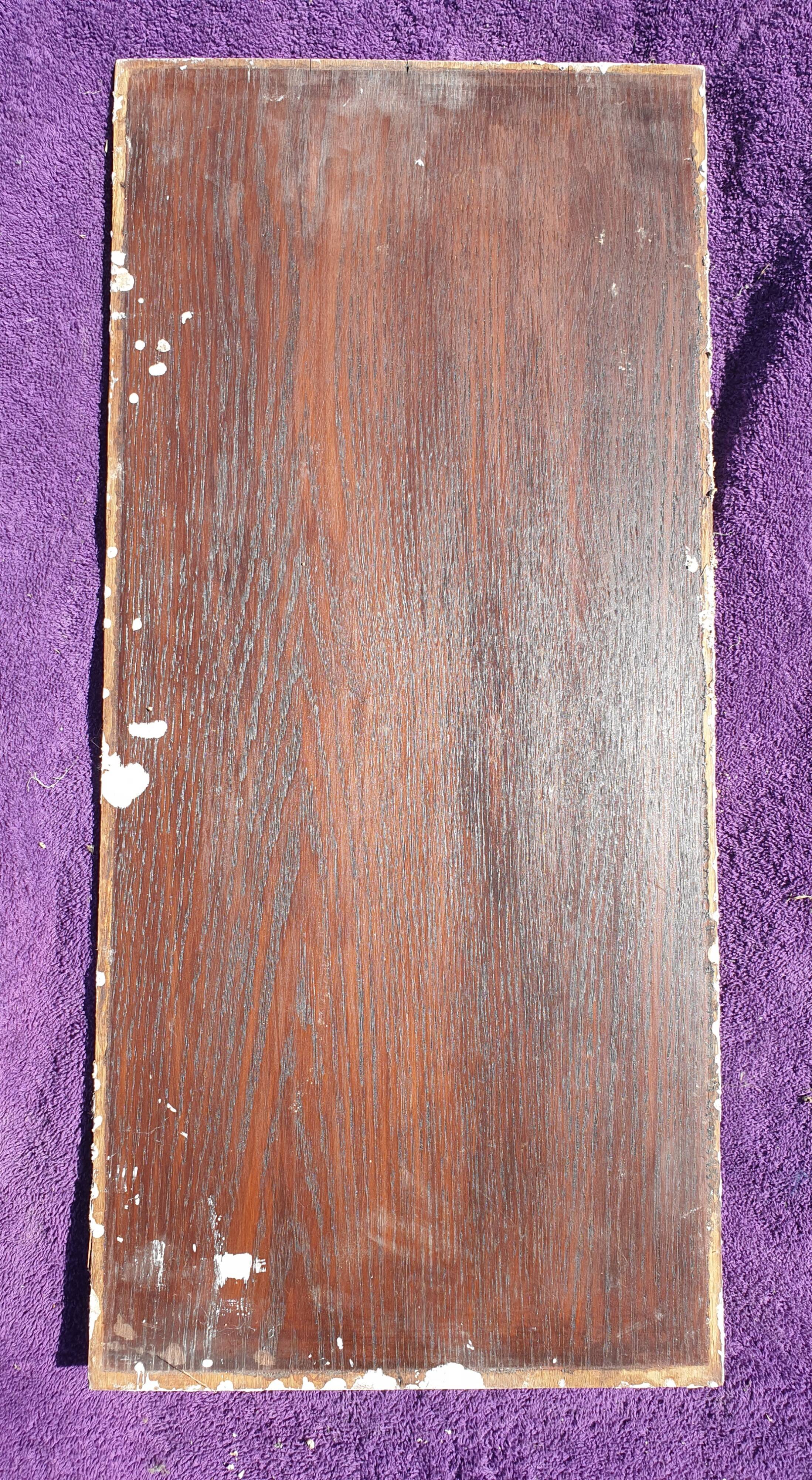 Polychrome carved wooden panel, wall element, old object