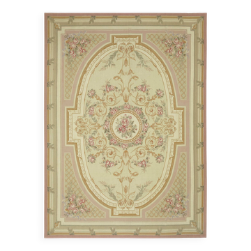 Tapis Aubusson vintage européen fait main 307 cm x 429 cm