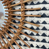 Rattan mirror 1960 48x60cm