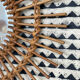 Rattan mirror 1960 48x60cm