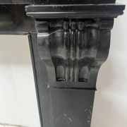 Napoleon III period fireplace with a black marble corbel. 19th century.
