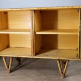 Vintage woven rattan sideboard - 1960