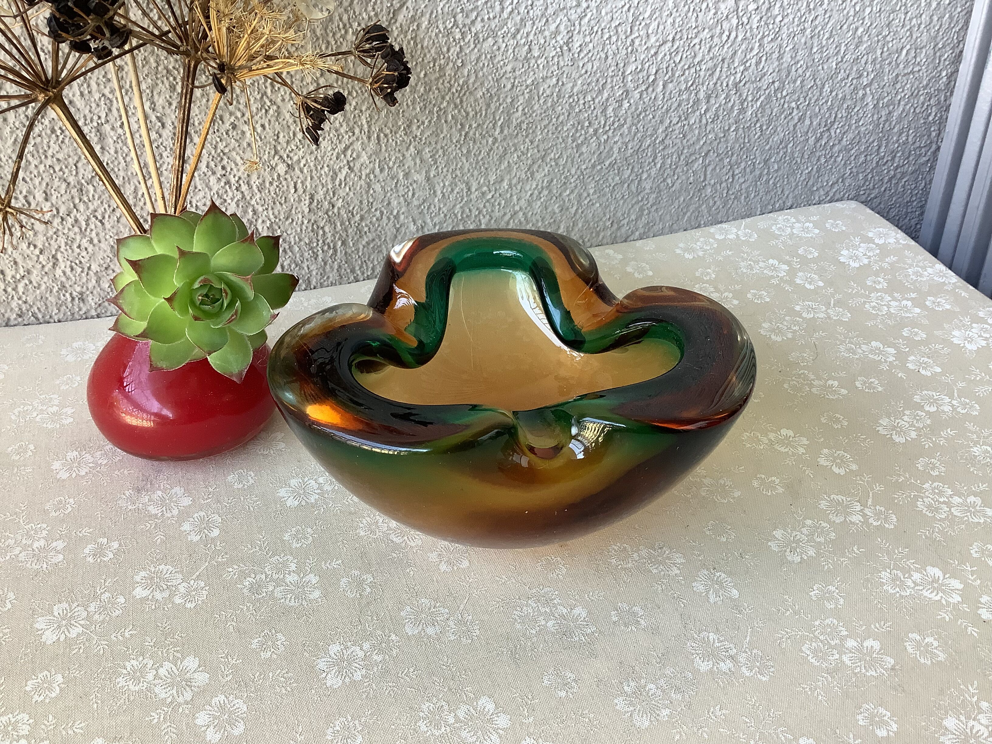 Vintage Murano Sommerso ashtray