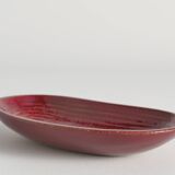 Merlot Red Stoneware Organic Shaped Bowl by Andersson & Johansson, Höganäs