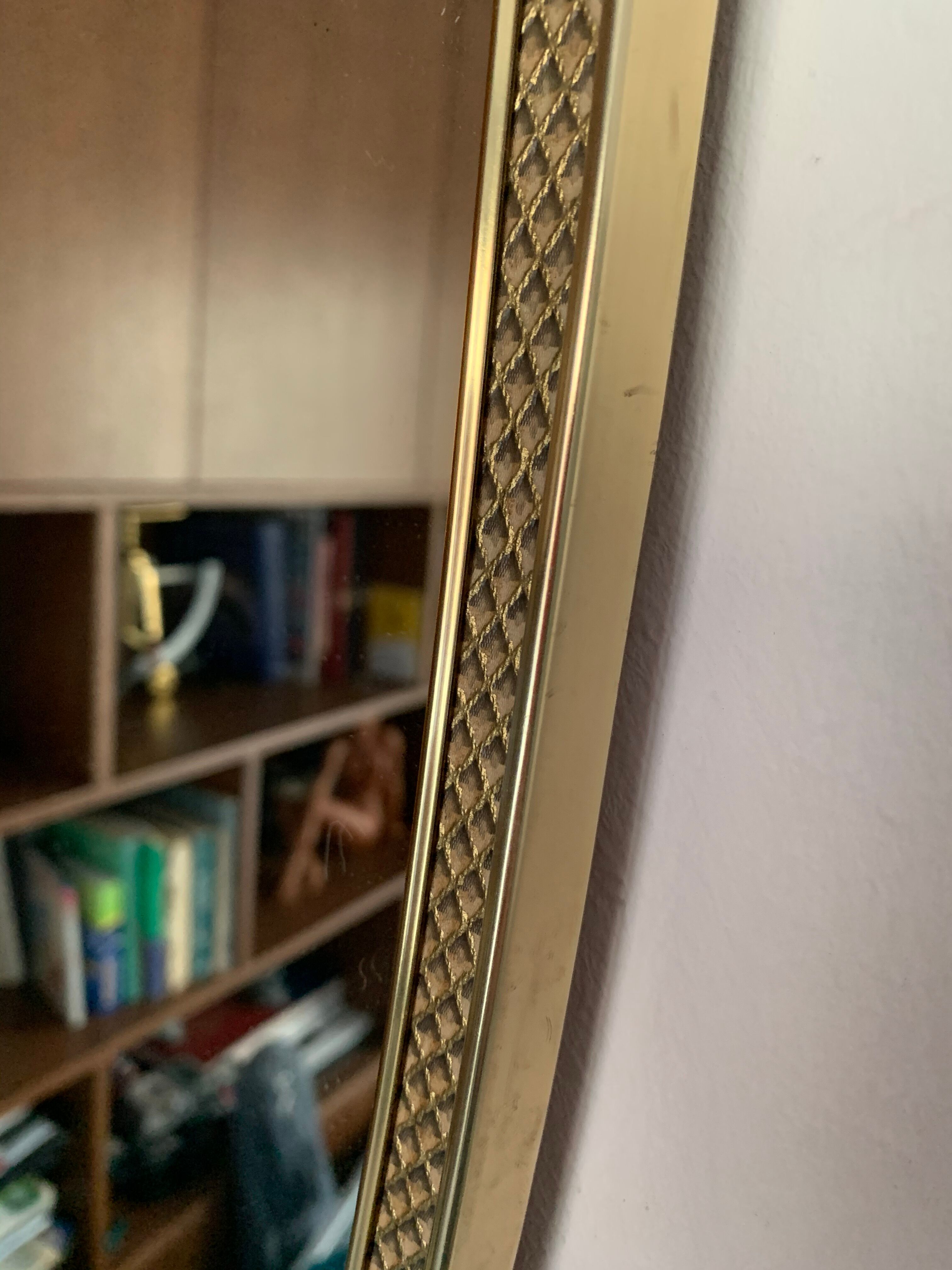 Mid-century wall mirror, 70x33cm,  1960s