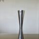 Series of 3 Scandinavian "diabolo" candlesticks in aluminum 1970