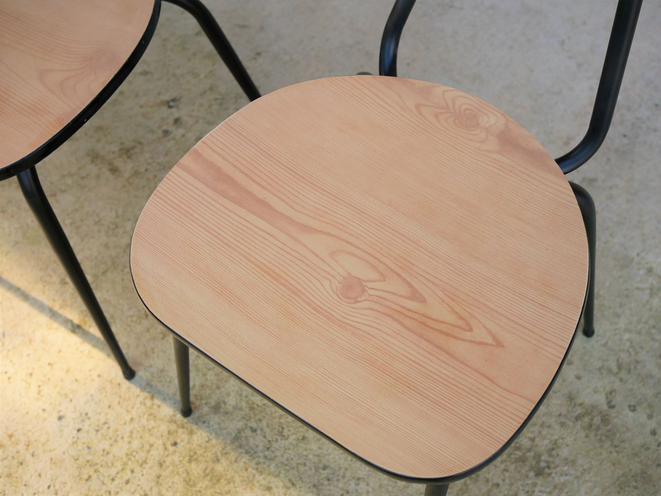 Vintage black metal chair