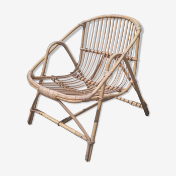 Vintage rattan armchair