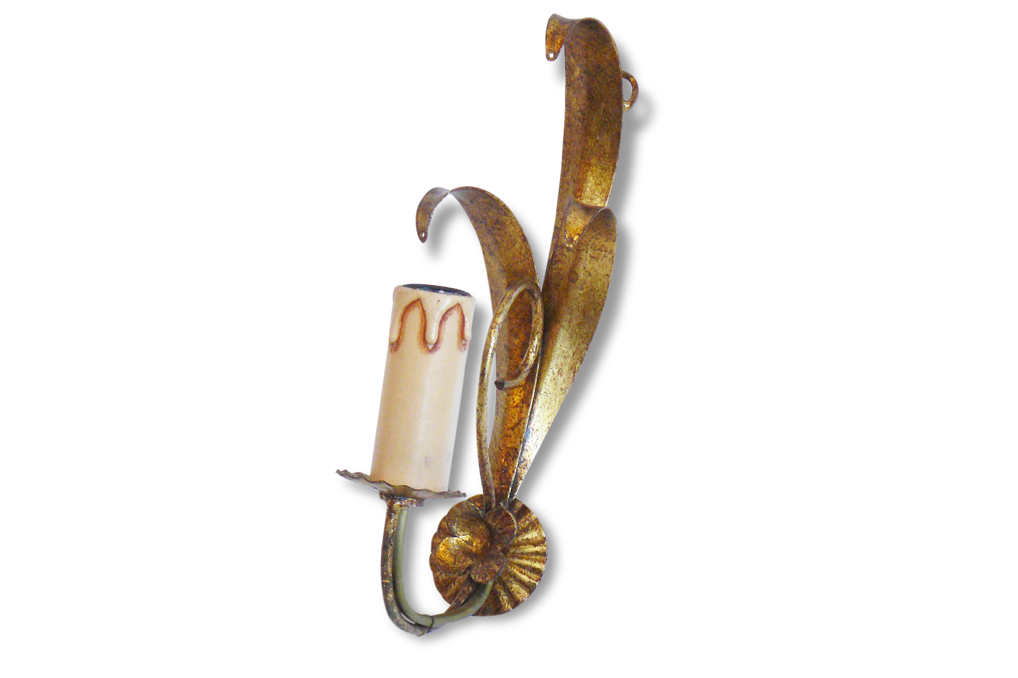 Applique leaf gold metal