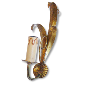 Applique leaf gold metal