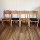 Set of 4 ribbed fabric chairs