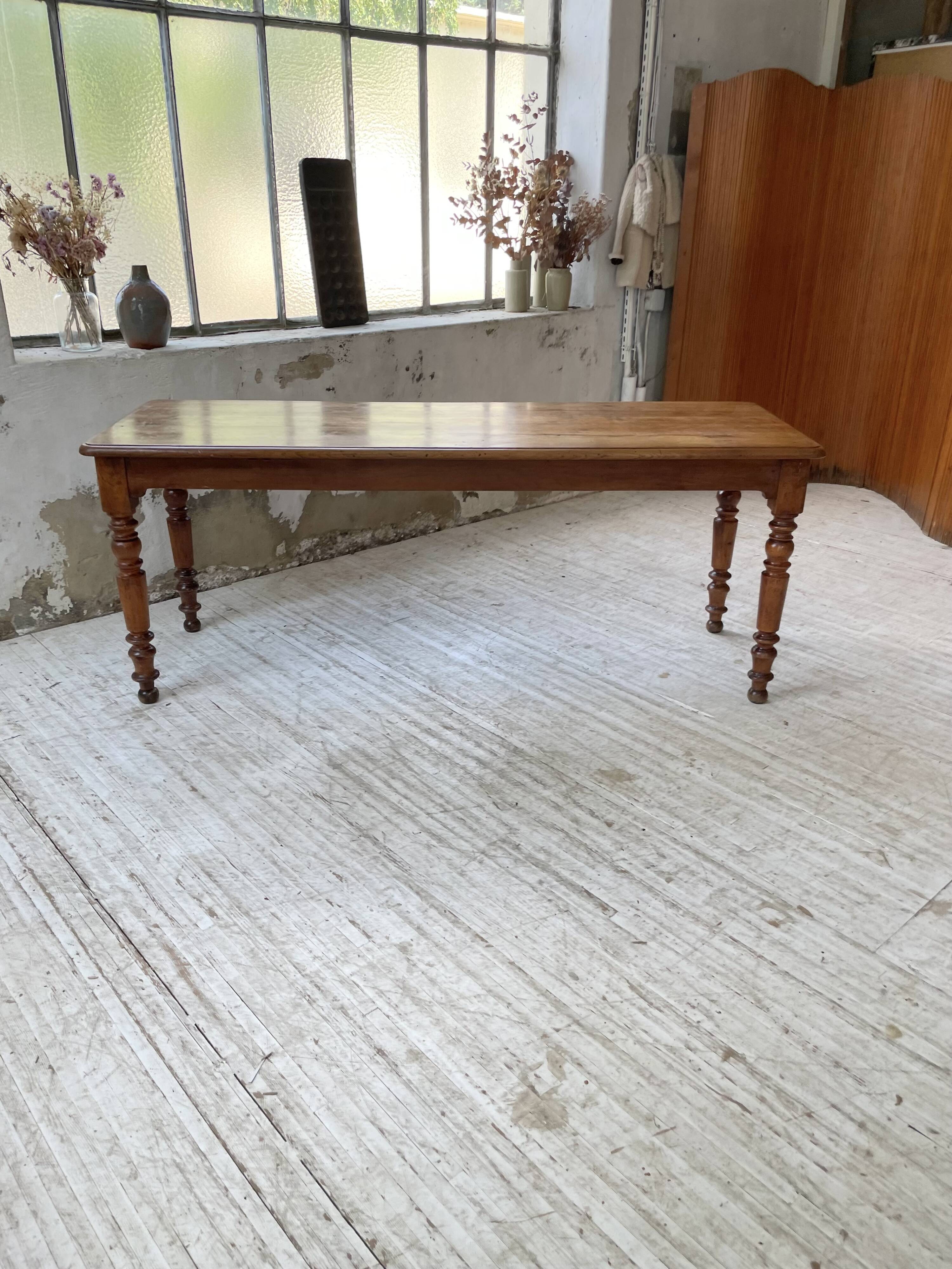 Walnut farm table 185 cm