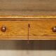 Victorian oak desk with hand-dyed leather.
