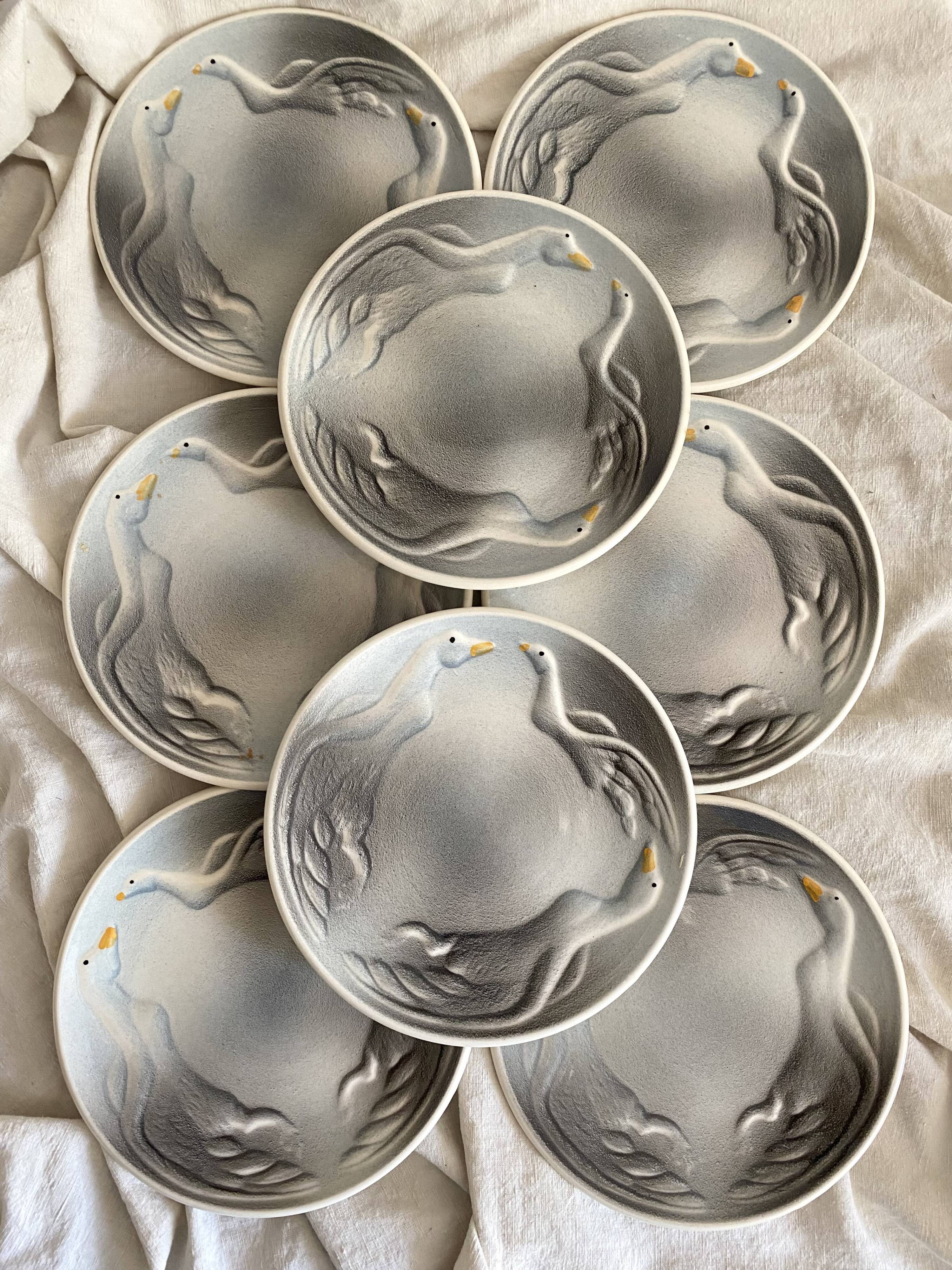 Foie gras plates from the Londe earthenware factory