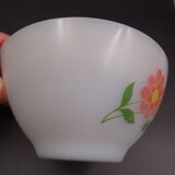 Set of 7 bowls in arcopal -flower décor - vintage around 1970