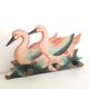 Vintage wall coat rack - Carved wood duck patterns - 1900