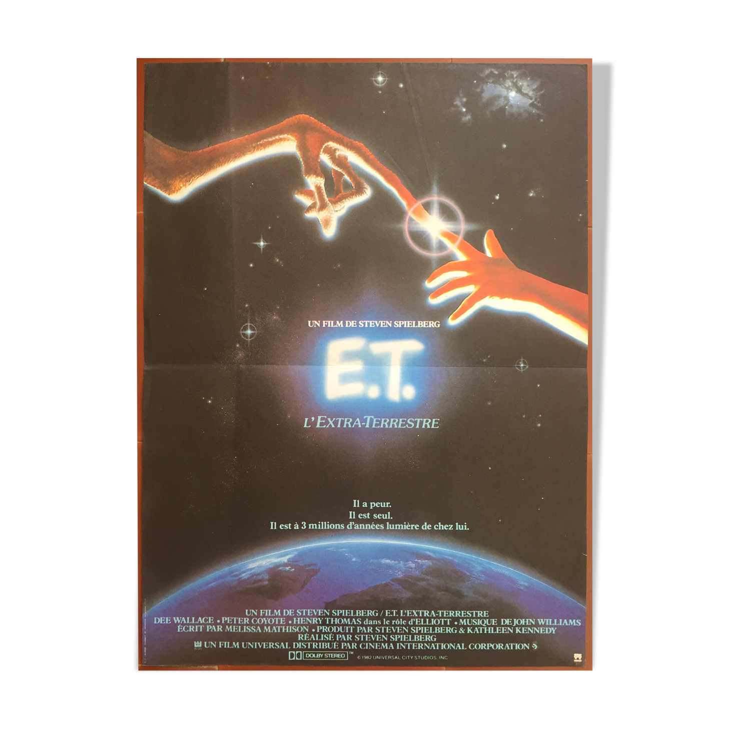 Affiche cinéma "E.T. l'extra-terrestre" Steven Spielberg 40x60cm 1982