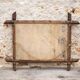 Wooden bamboo imitation mirror, antique mirror, hanging mirror, interior decor, mirror