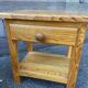 Scandinavian bedside pair wood pine fir vintage design 1980