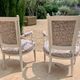 Pair of patinated louis xvi period armchairs, new tapestry