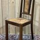 Series of 6 Art Deco chairs in mahogany and leather from the 1930s