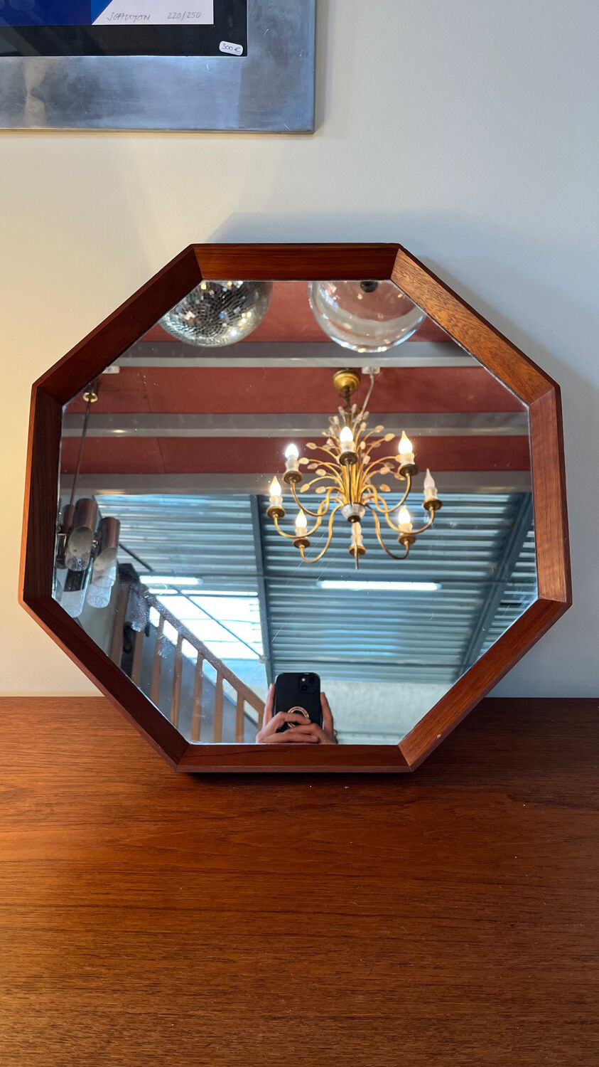 Teak mirror from the 60s
