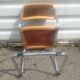 Series of 4 wooden chairs by Marcel in wood and fabric