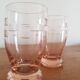 Set of 5 pink glasses