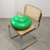 Vintage Green Italian Pool Table Lamp in Brass and Plastic