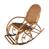 Rocking-chair en rotin
