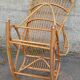 Rocking-chair en rotin , années 50/60