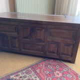 Wooden storage trunk
