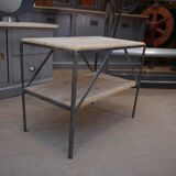 Petite table d’appoint industrielle 1970s