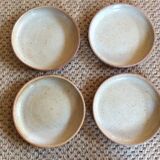 Series of 4 stoneware plates