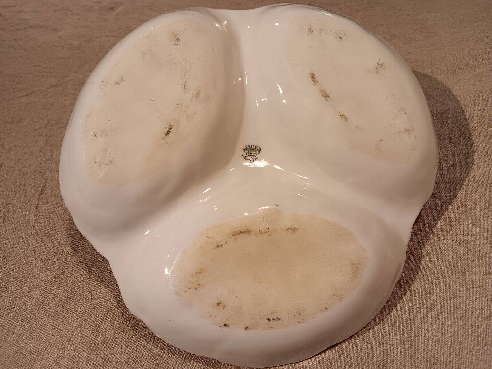 Beggar servant in Limoges JC porcelain floral decoration with roses