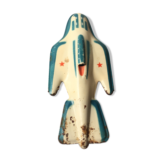 Old Soviet toy airplane in tin 1970 cccp