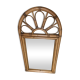 Rattan mirror and vintage bamboo  50x100cm