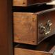 Vintage serpentine front hardwood chest of drawers
