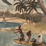 Old painting Tahiti 1937