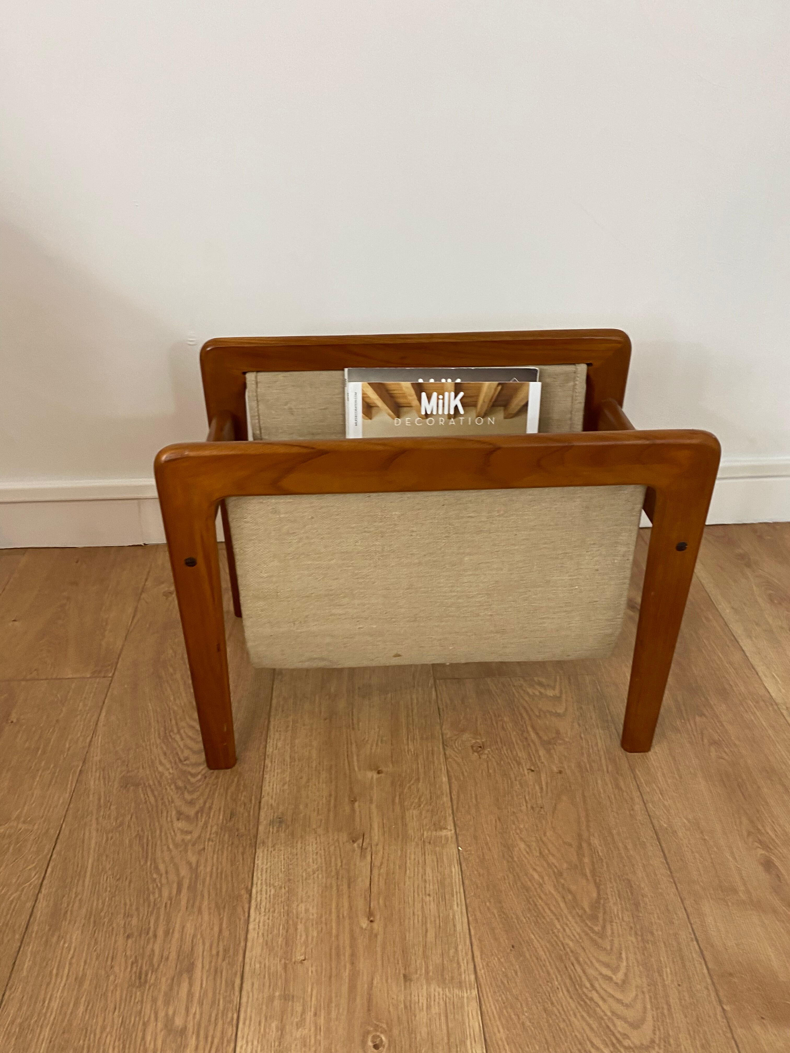 Scandinavian teak magazine rack