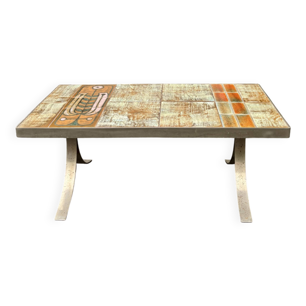 Table basse céramique Jean Gregorieff Roche Bobois 1970