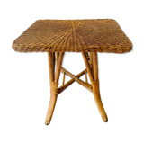 Vintage rattan coffee table