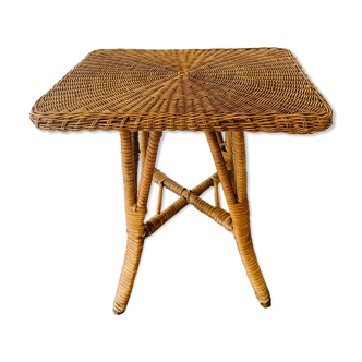 Vintage rattan coffee table