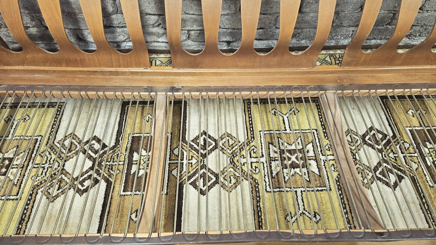 Scandinavian 3-seater canapé in boucle fabric from the 1960s.