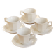 4 tasses et sous-tasses vintage Johnson Brothers motif Perle