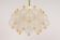 Large frosted glass and brass chandelier by Kinkeldey, Germany, 1970s.