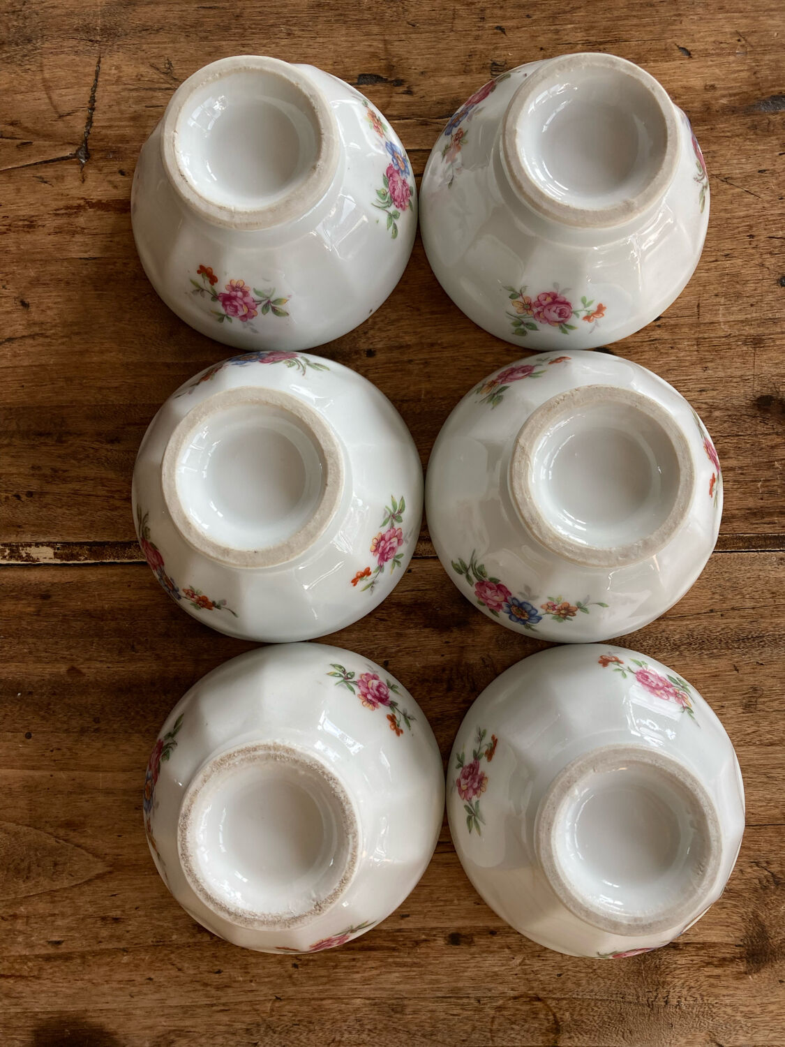 Small faceted bowls - porcelain