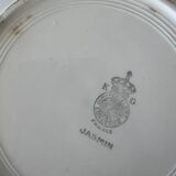 Mismatched blue soup plates