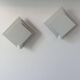 Pair of vintage wall lights, white lacquered metal, Netherlands 1970s