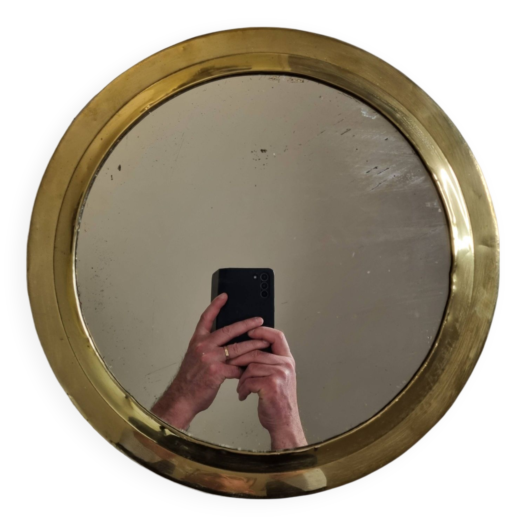 Vintage Moroccan mirror, round, 36 cm